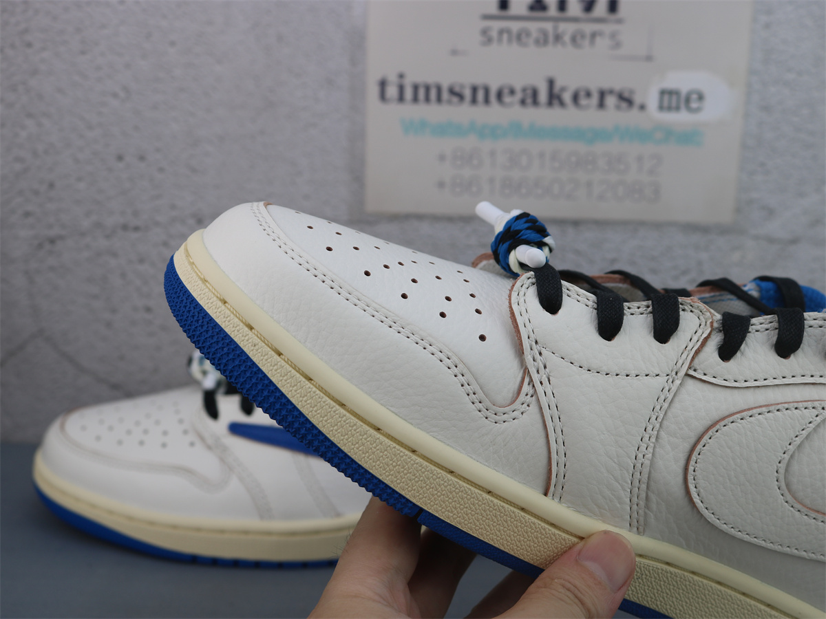 PK Batch Fragment x Travis Scott x Air Jordan 1 Low Sail Military Blue DM7866 104
